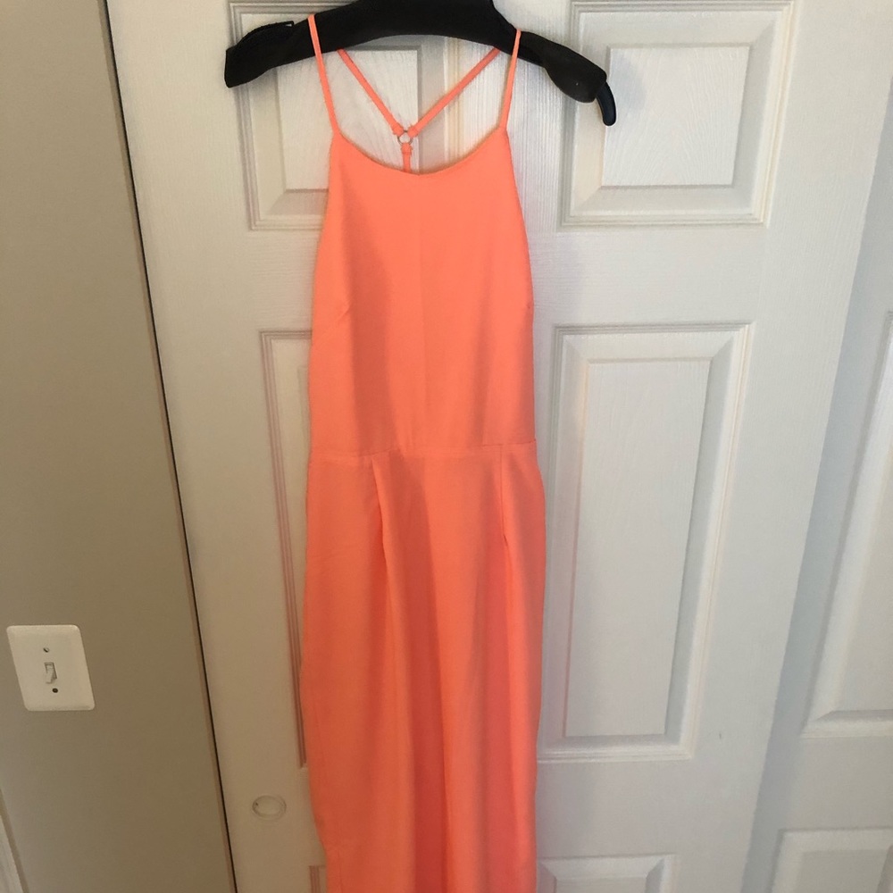 Sabo Skirt neon coral maxi dress